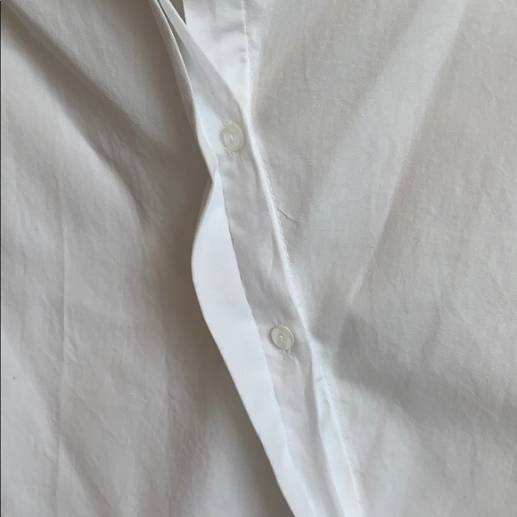 Zara diagonal button down white shirt - Picture 4 of 4